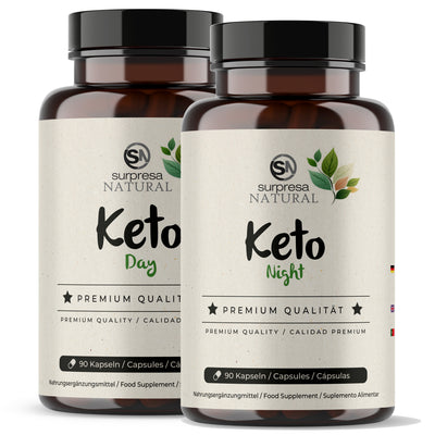 Keto Day + Night suplemento – rotina completa de apoio ao metabolismo, dia e noite