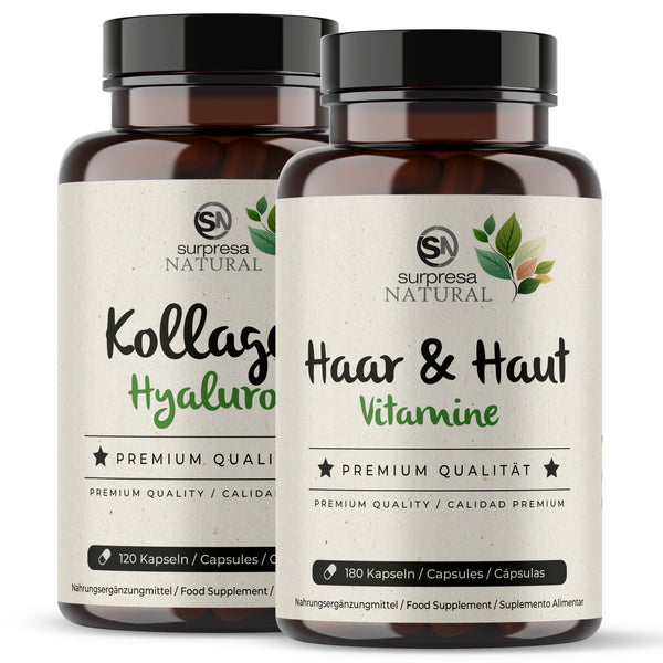 Pacote de Beleza - Colagénio/ Ácido Hialurónico e Vitaminas Cabelo e Pele