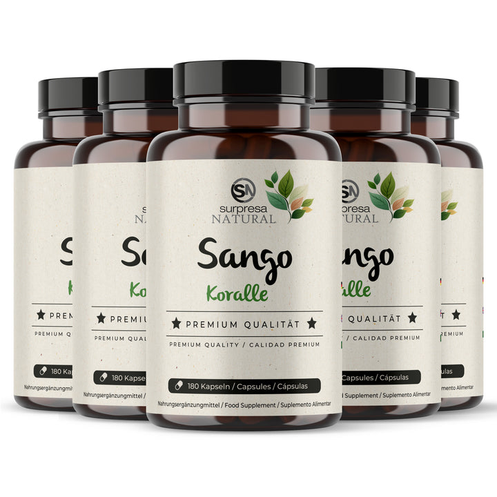 Coral Sango suplemento natural em pack de 5 frascos